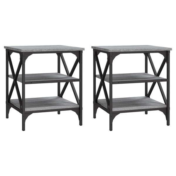 Beistelltische 2er Set Grau Sonoma
