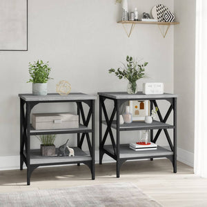 Beistelltische 2er Set Grau Sonoma