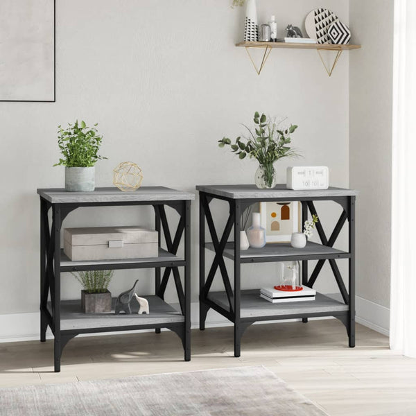Beistelltische 2er Set Grau Sonoma