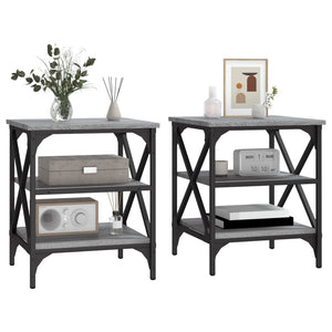 Beistelltische 2er Set Grau Sonoma