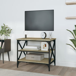 TV-Schrank Sonoma-Eiche 60x40x50 cm Holzwerkstoff mit Eisenrahmen