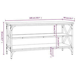TV-Schrank Braun Eichen-Optik 100 cm