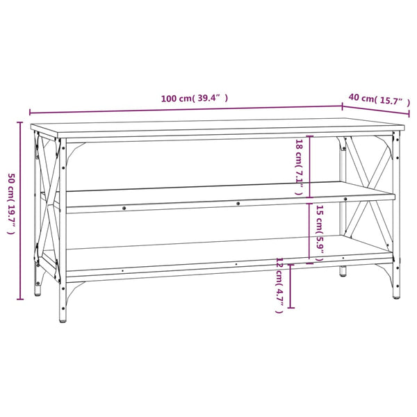 TV-Schrank Braun Eichen-Optik 100 cm
