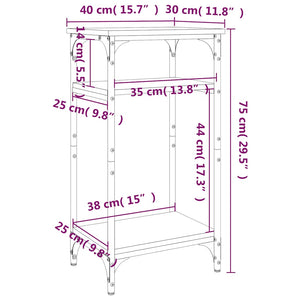 Schwarzer Beistelltisch 40x30x75 cm
