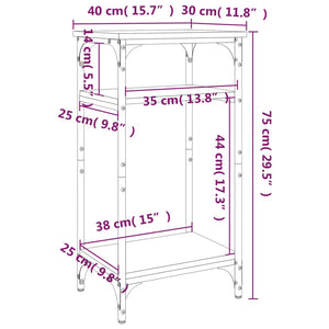 Grauer Beistelltisch Sonoma 40x30x75 cm