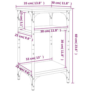 Beistelltisch Braun Eichenoptik 35x30x60 cm