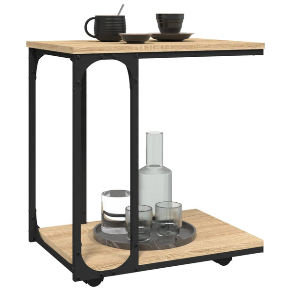Beistelltisch Sonoma mit Rollen, 50x35 cm
