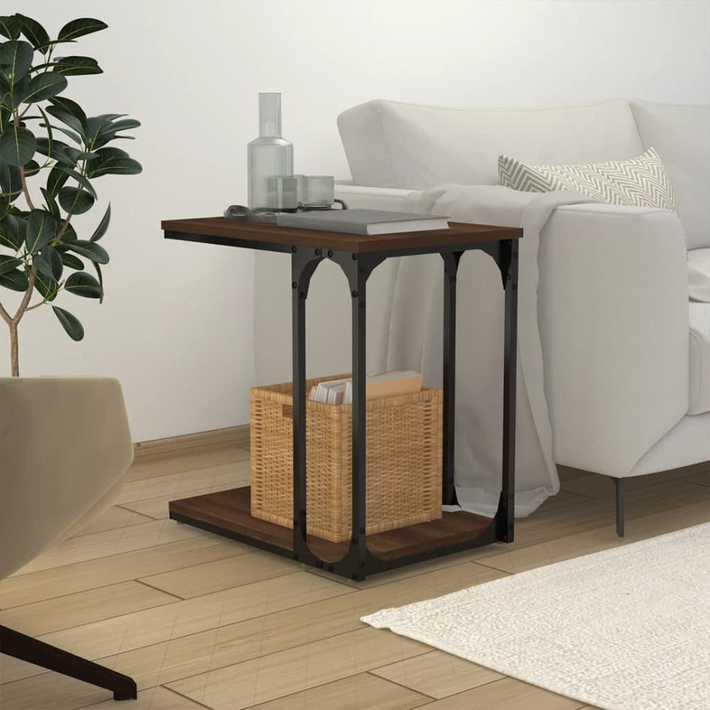 Beistelltisch Braun Eichenoptik 50x35x52 cm