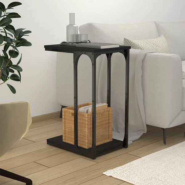 Schwarzer Beistelltisch 40x30x60 cm