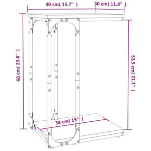 Beistelltisch Braun Eichenoptik 40x60 cm
