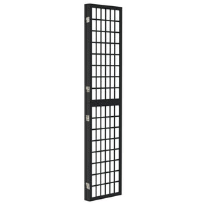 Japanischer Paravent, 3-teilig, Schwarz, 120x170 cm