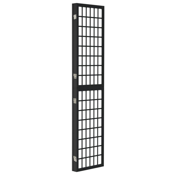 Japanischer Paravent, 3-teilig, Schwarz, 120x170 cm