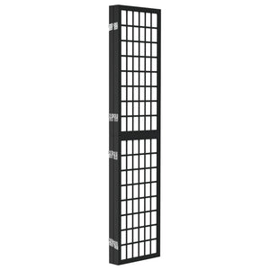 Japanischer Paravent, 4-teilig, Schwarz, 160x170cm