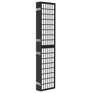 Japanischer Paravent, 6-teilig, Schwarz, 240x170 cm