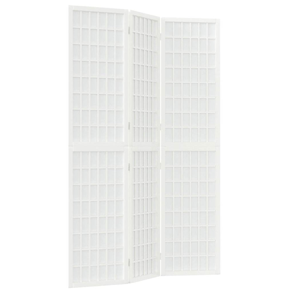 Japanischer Paravent, 3-teilig, 120x170 cm, Weiß