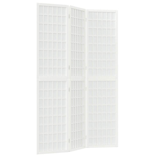 Japanischer Paravent, 3-teilig, 120x170 cm, Weiß