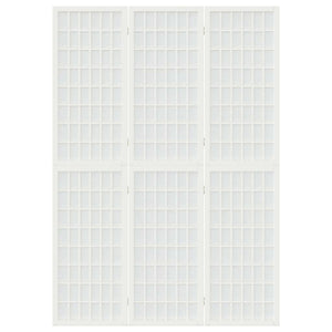 Japanischer Paravent, 3-teilig, 120x170 cm, Weiß