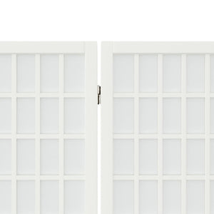 Japanischer Paravent, 3-teilig, 120x170 cm, Weiß