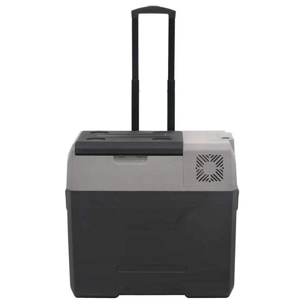 Kühlbox mit Rollen 40L, Schwarz & Grau