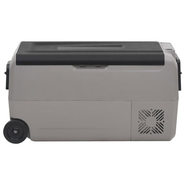 Kühlbox mit Rollen 50L Schwarz & Grau