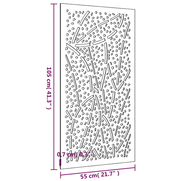 Cortenstahl Garten Wanddeko Blatt 105x55cm