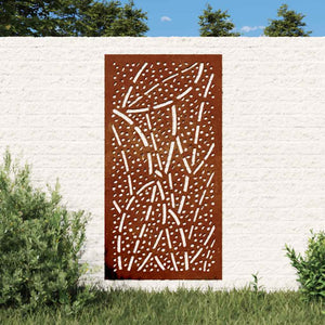 Cortenstahl Garten Wanddeko Blatt 105x55cm