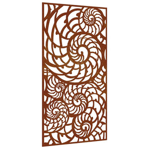 Garten Wanddeko Cortenstahl Muschel 105x55cm