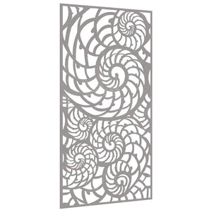 Garten Wanddeko Cortenstahl Muschel 105x55cm