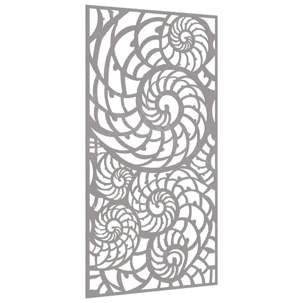 Garten Wanddeko Cortenstahl Muschel 105x55cm