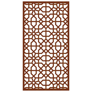 Garten Wanddeko Cortenstahl Maurisches Design 105x55cm