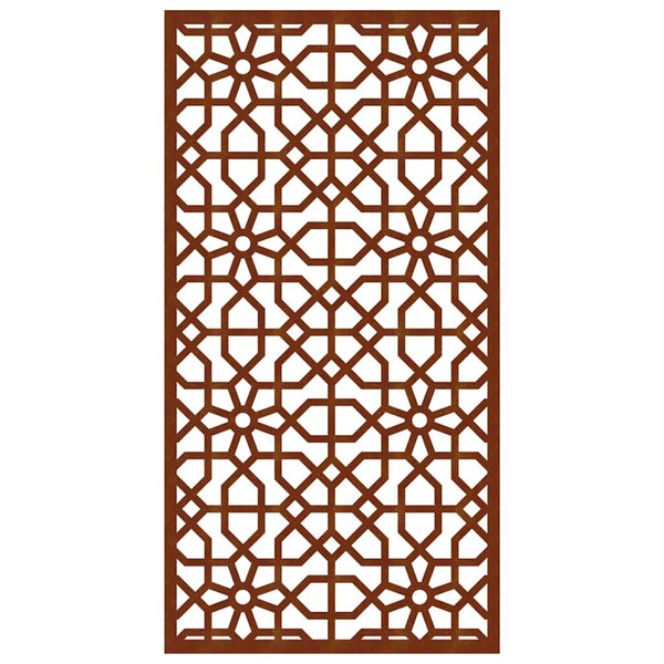 Garten Wanddeko Cortenstahl Maurisches Design 105x55cm