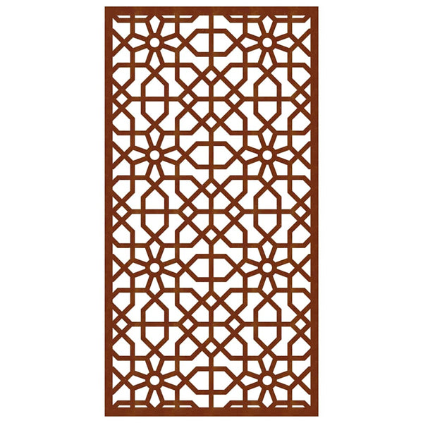 Garten Wanddeko Cortenstahl Maurisches Design 105x55cm
