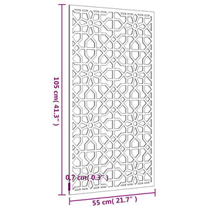 Garten Wanddeko Cortenstahl Maurisches Design 105x55cm