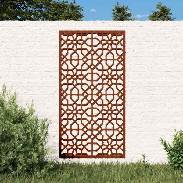 Garten Wanddeko Cortenstahl Maurisches Design 105x55cm