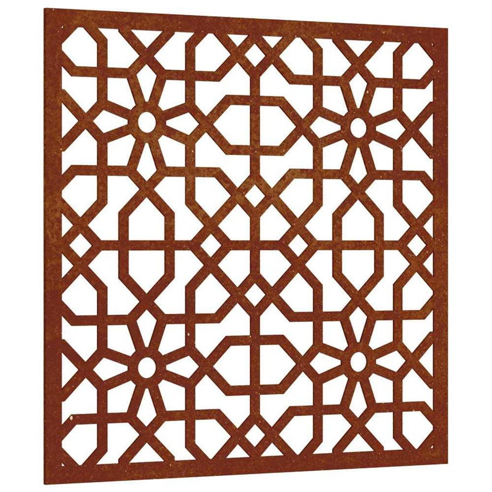 Garten Wanddeko Cortenstahl Maurisches Design 55x55cm