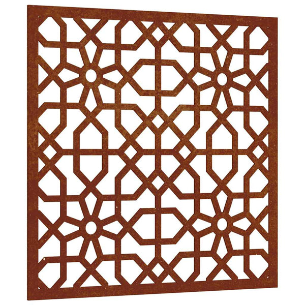 Garten Wanddeko Cortenstahl Maurisches Design 55x55cm