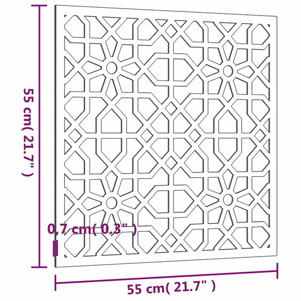 Garten Wanddeko Cortenstahl Maurisches Design 55x55cm