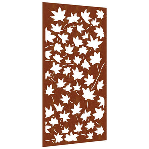 Garten Wanddeko Cortenstahl Ahornblatt 105x55cm