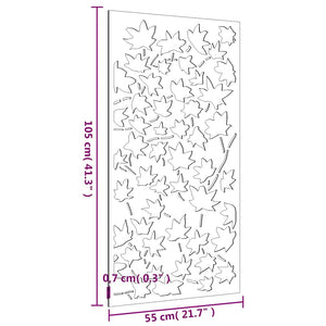 Garten Wanddeko Cortenstahl Ahornblatt 105x55cm