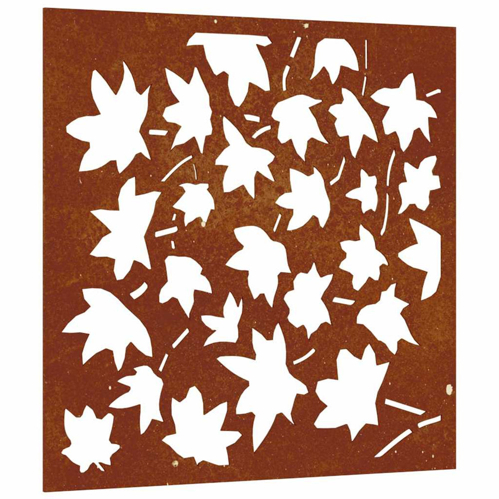vidaXL Garden Wall Decor 55x55 cm Corten Steel Maple Leaf Design