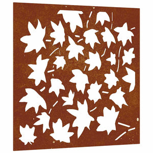 Garten Wanddeko Cortenstahl Ahornblatt 55x55cm