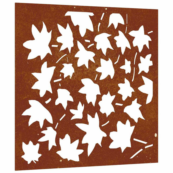 Garten Wanddeko Cortenstahl Ahornblatt 55x55cm