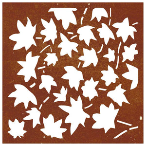 Garten Wanddeko Cortenstahl Ahornblatt 55x55cm