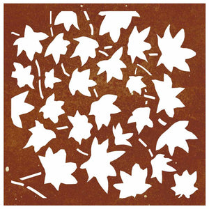 Garten Wanddeko Cortenstahl Ahornblatt 55x55cm