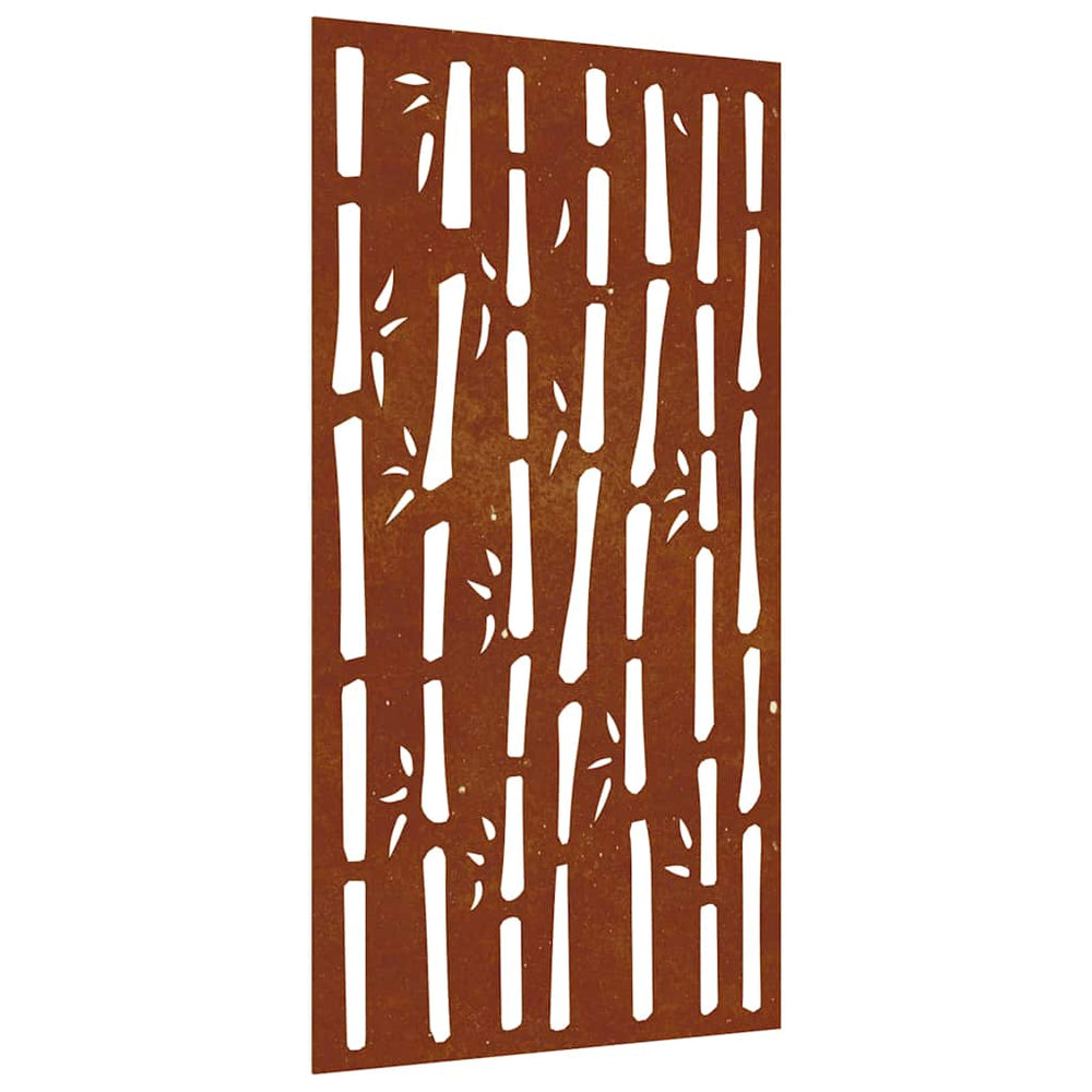 vidaXL Garden Wall Decor 105x55 cm Corten Steel Bamboo Design