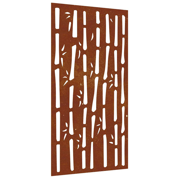 Cortenstahl Garten Wanddeko Bambus 105x55cm