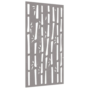 Cortenstahl Garten Wanddeko Bambus 105x55cm