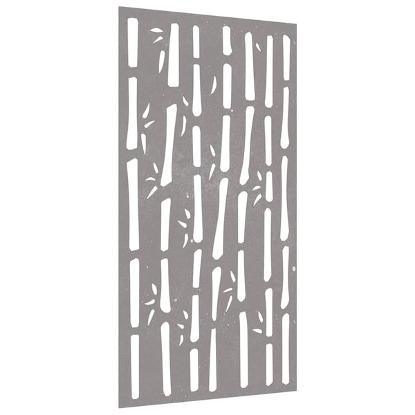 Cortenstahl Garten Wanddeko Bambus 105x55cm
