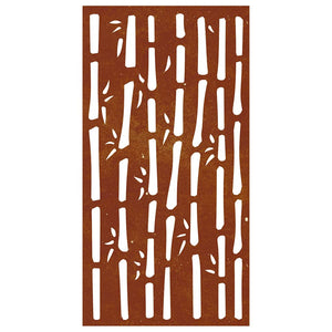 Cortenstahl Garten Wanddeko Bambus 105x55cm
