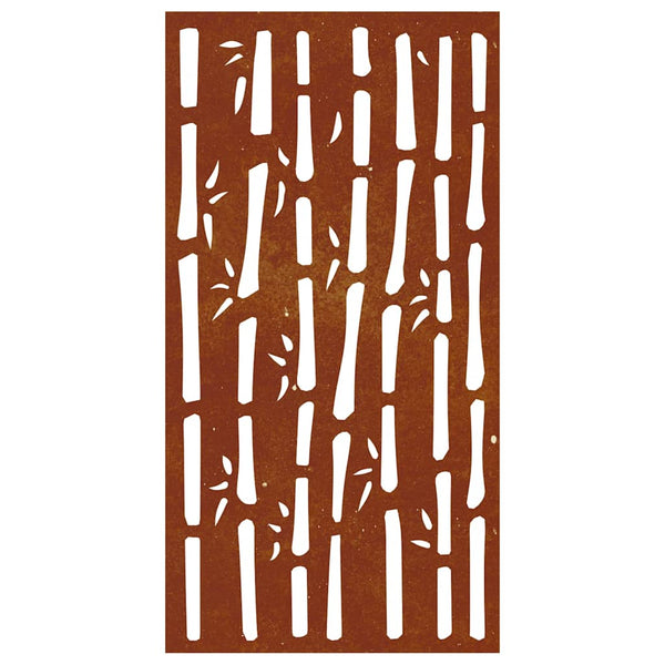 Cortenstahl Garten Wanddeko Bambus 105x55cm